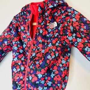Reversible Floral/Pink North Face Puffer Jacket